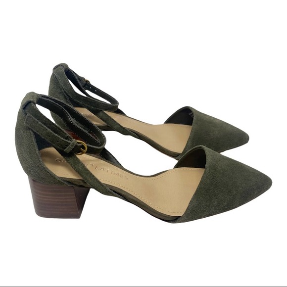 Gibson Latimer Shoes Gibson Latimer Leilani Green Suede Block Heel